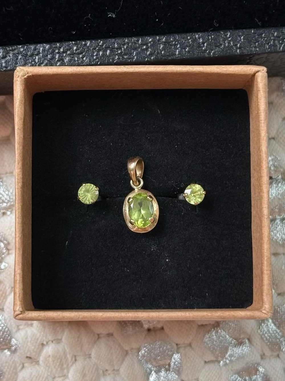 Vintage 14k Peridot Set